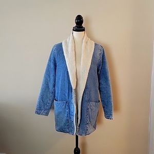 Rollas denim sherpa lined jacket